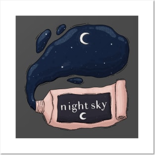 Night Sky Paint Tube Posters and Art